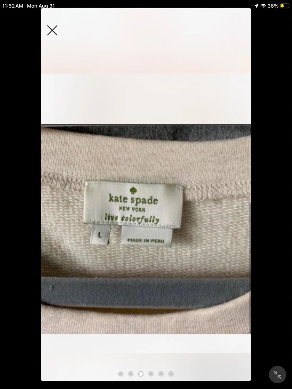 kate spade cream crewneck